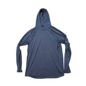 Lululemon Men's navy Lightweight Hooded Long Sleeve Athletic Shirt XL